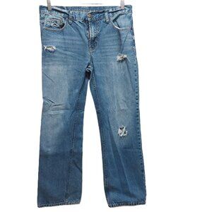 Aeropostale Mens Factory Distressed Denim Jeans Size 34X32 Medium Wash